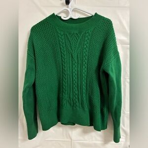 Banana Republic Emerald Cable Knit Sweater
